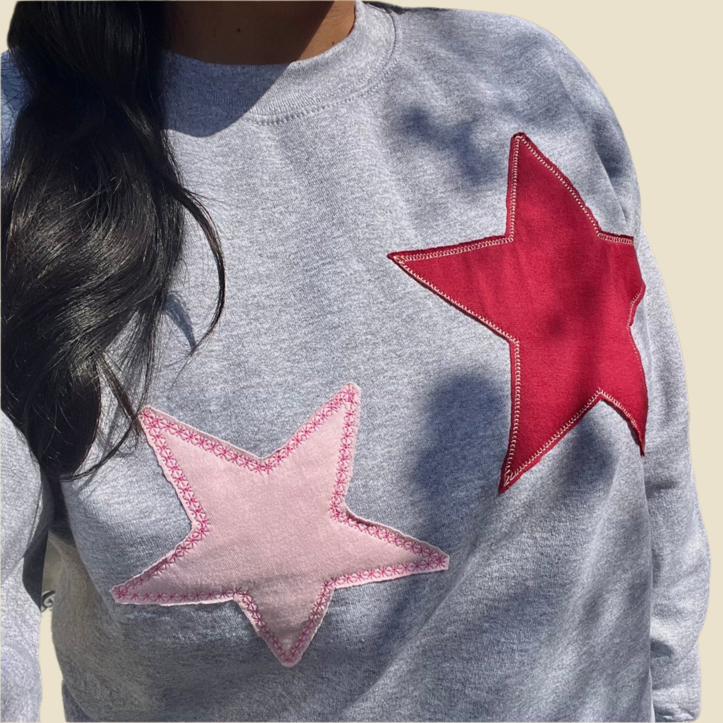 Star Patchwork Sweatshirt
