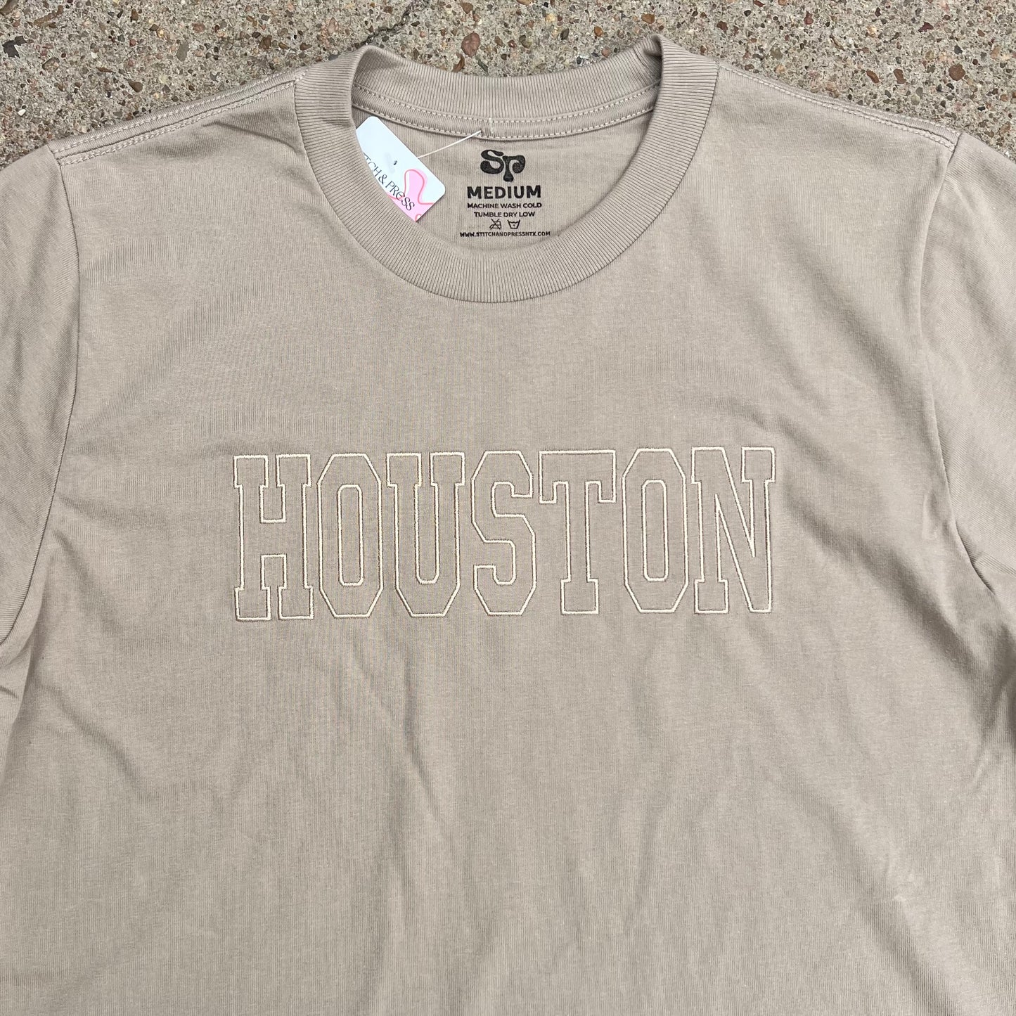 Houston Embroidered Cropped Women's Tee