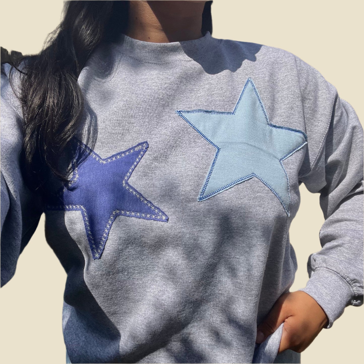 Star Patchwork Sweatshirt