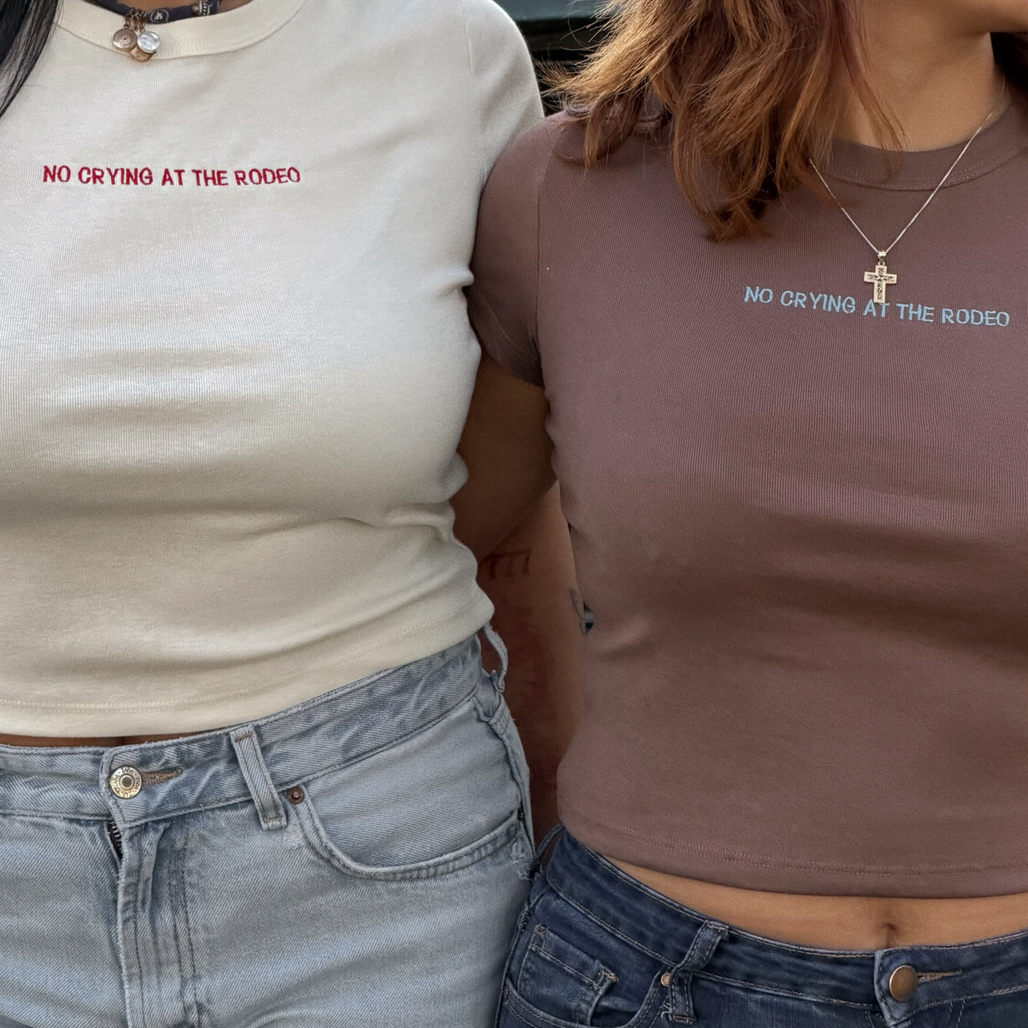 No Crying At The Rodeo Cropped Tee