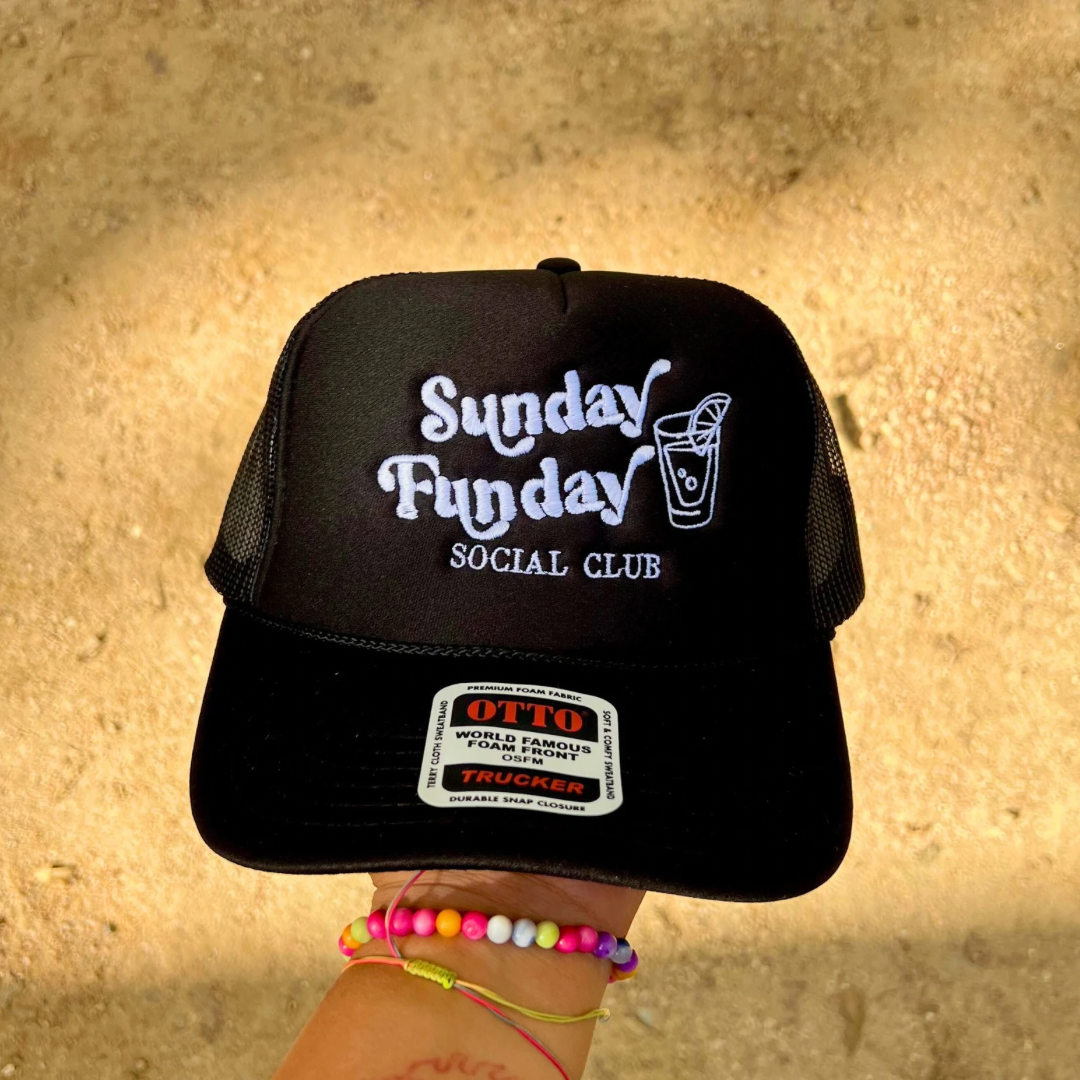 Sunday Funday Embroidered Foam Trucker Hat