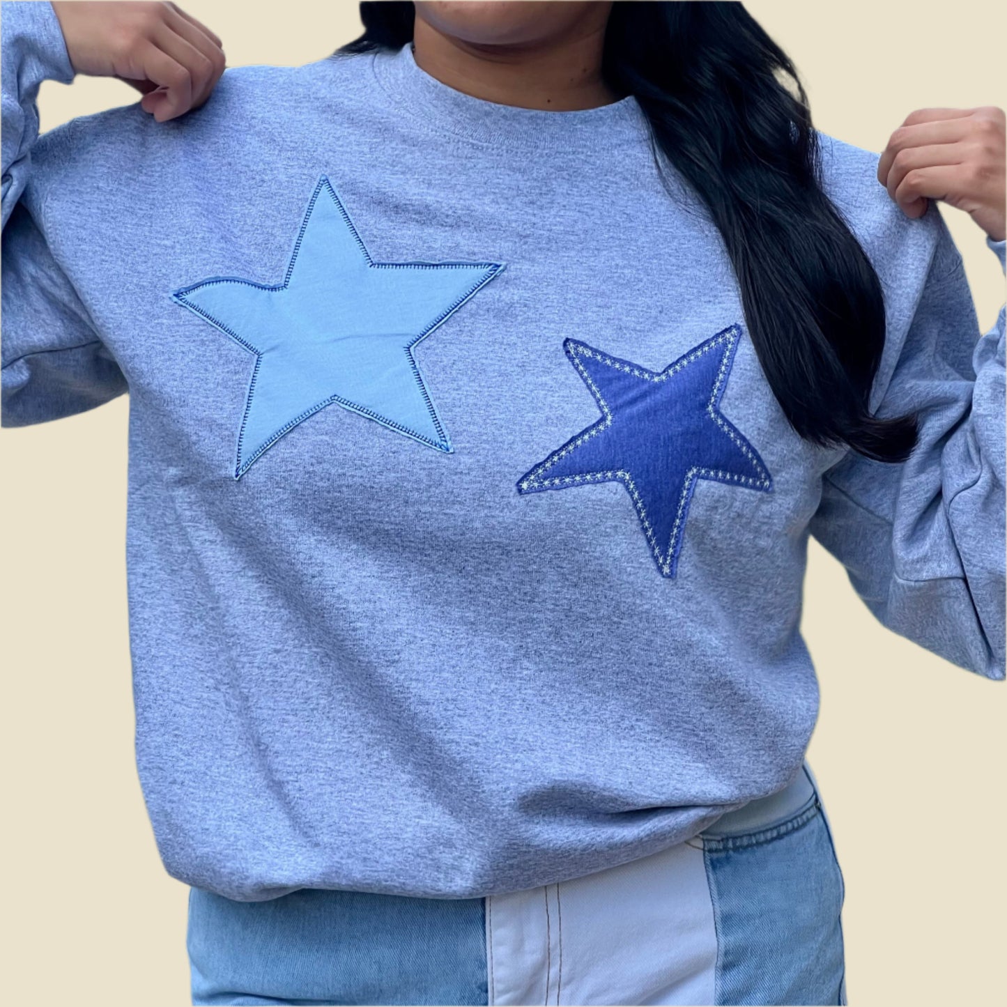 Star Patchwork Sweatshirt