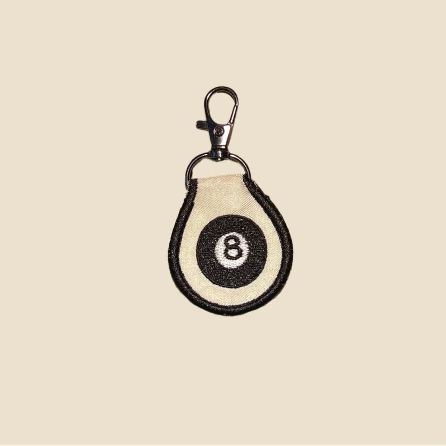 Retro Round Embroidered Keytag