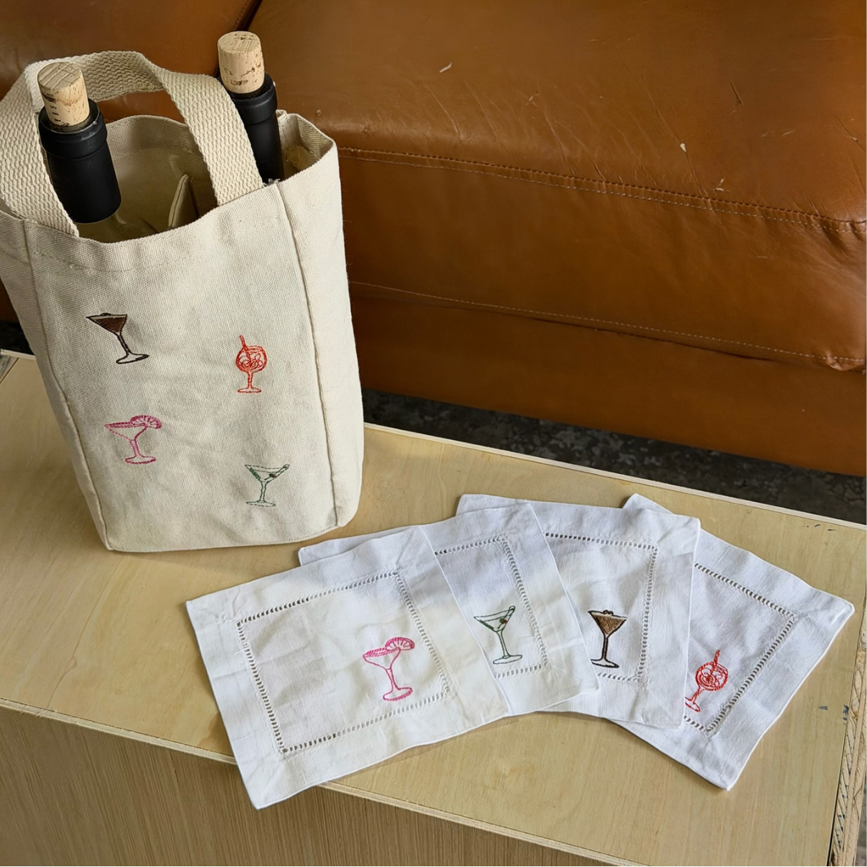 Cocktail Mix Wine Tote