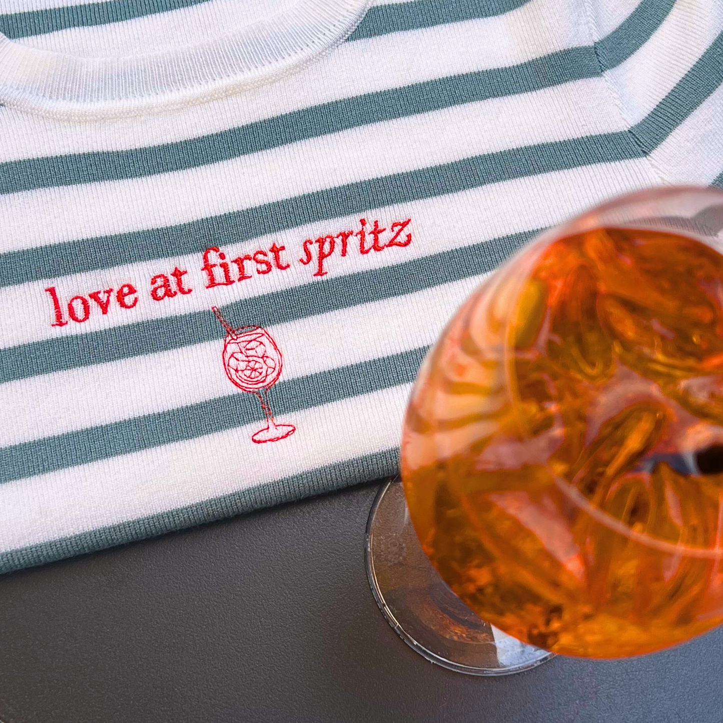 Love at First Spritz Striped Knit Top