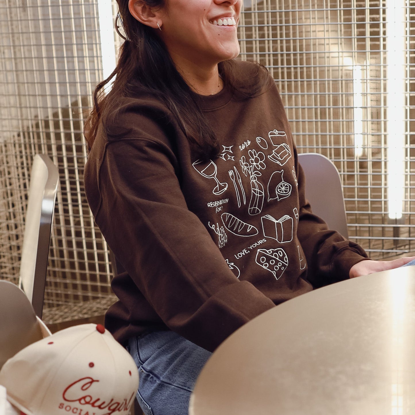 Date Night Embroidered Sweatshirt