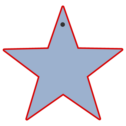 Star Customizable Initial Keytag