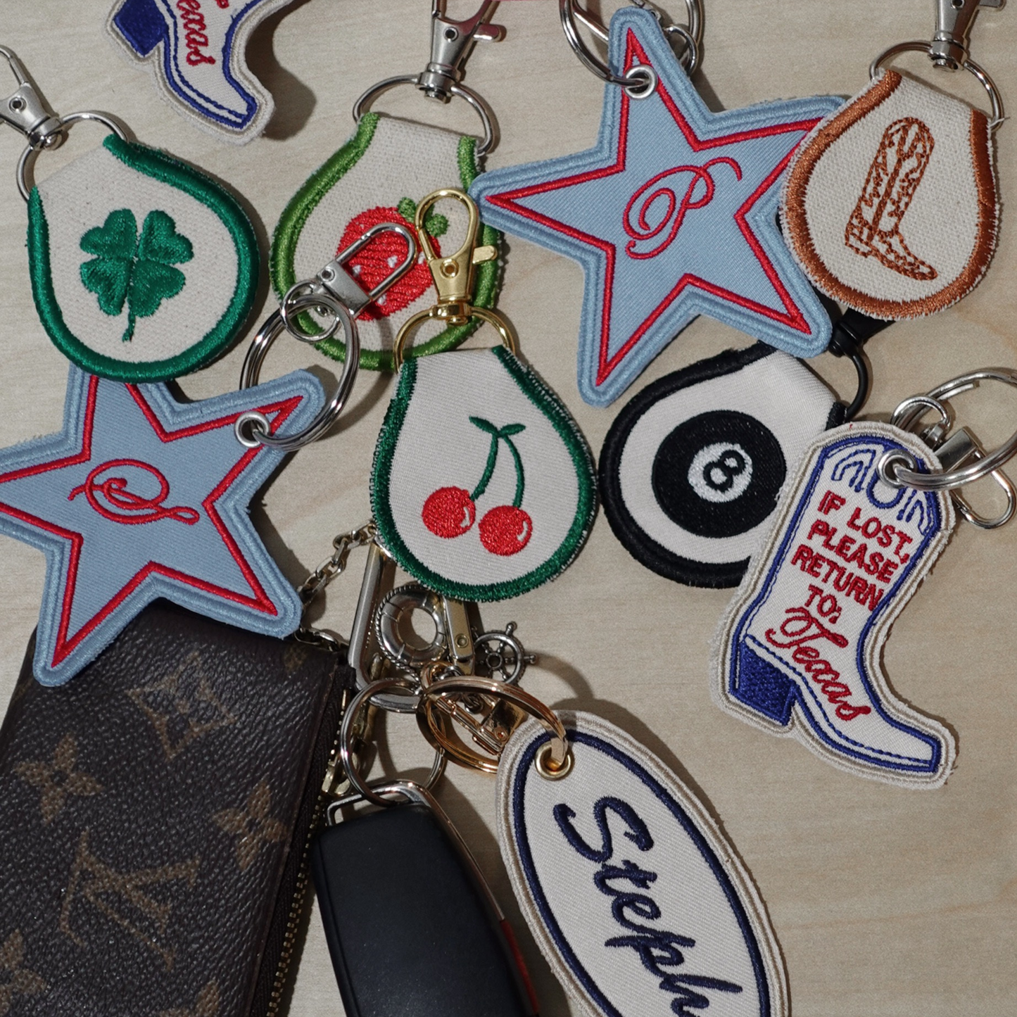 Retro Customizable Name Keytag