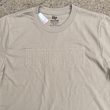 Houston Embroidered Cropped Women's Tee