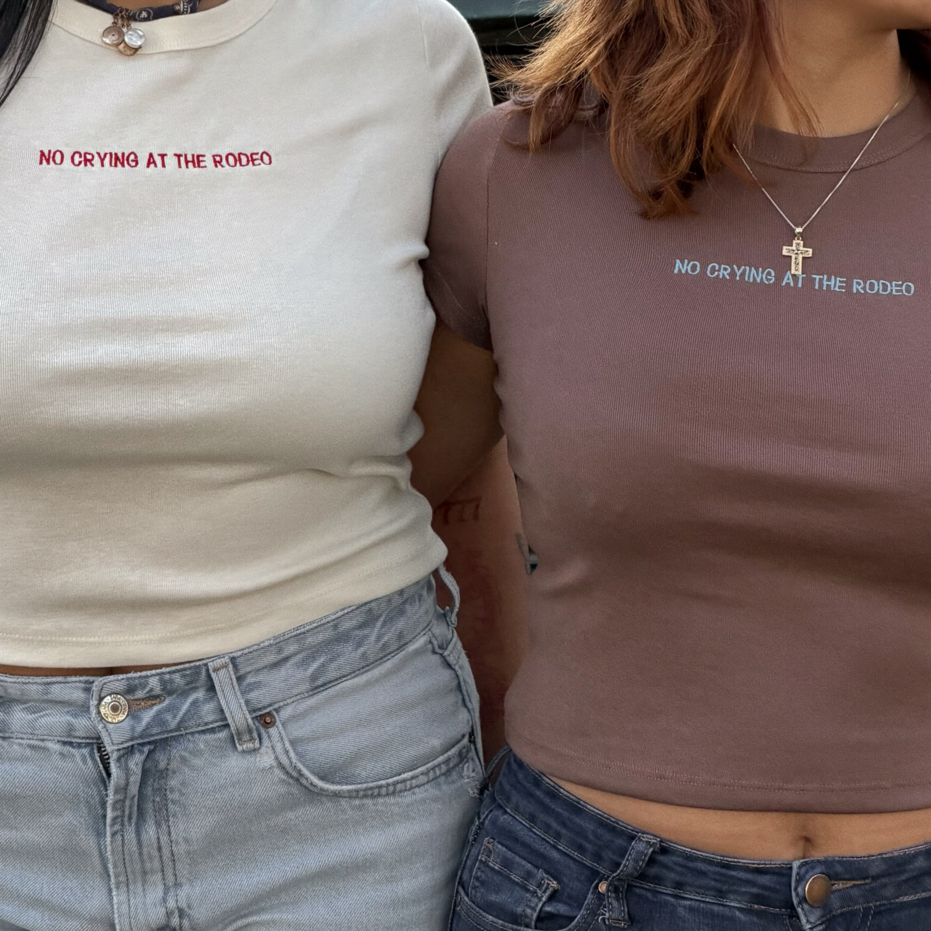 No Crying At The Rodeo Cropped Tee