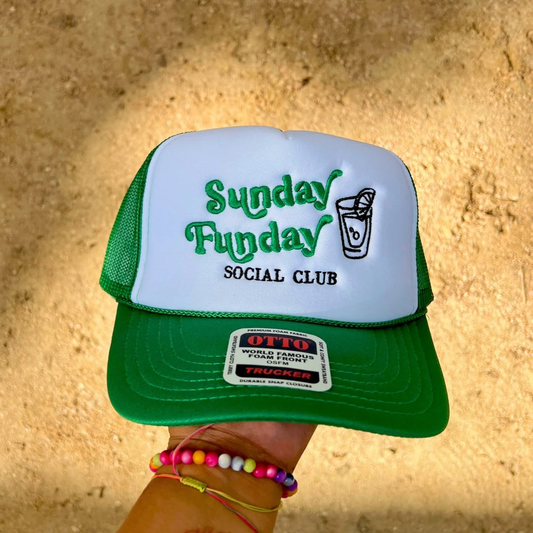 Sunday Funday Embroidered Foam Trucker Hat
