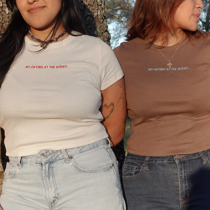 No Crying At The Rodeo Cropped Tee