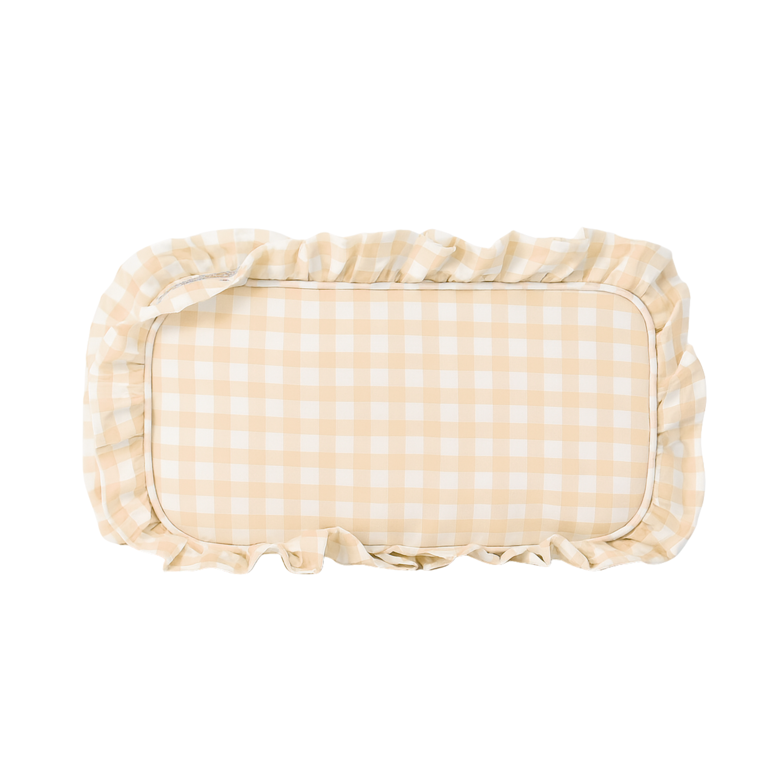 Ruffle Gingham Pouch