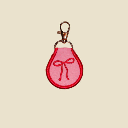 Retro Round Embroidered Keytag