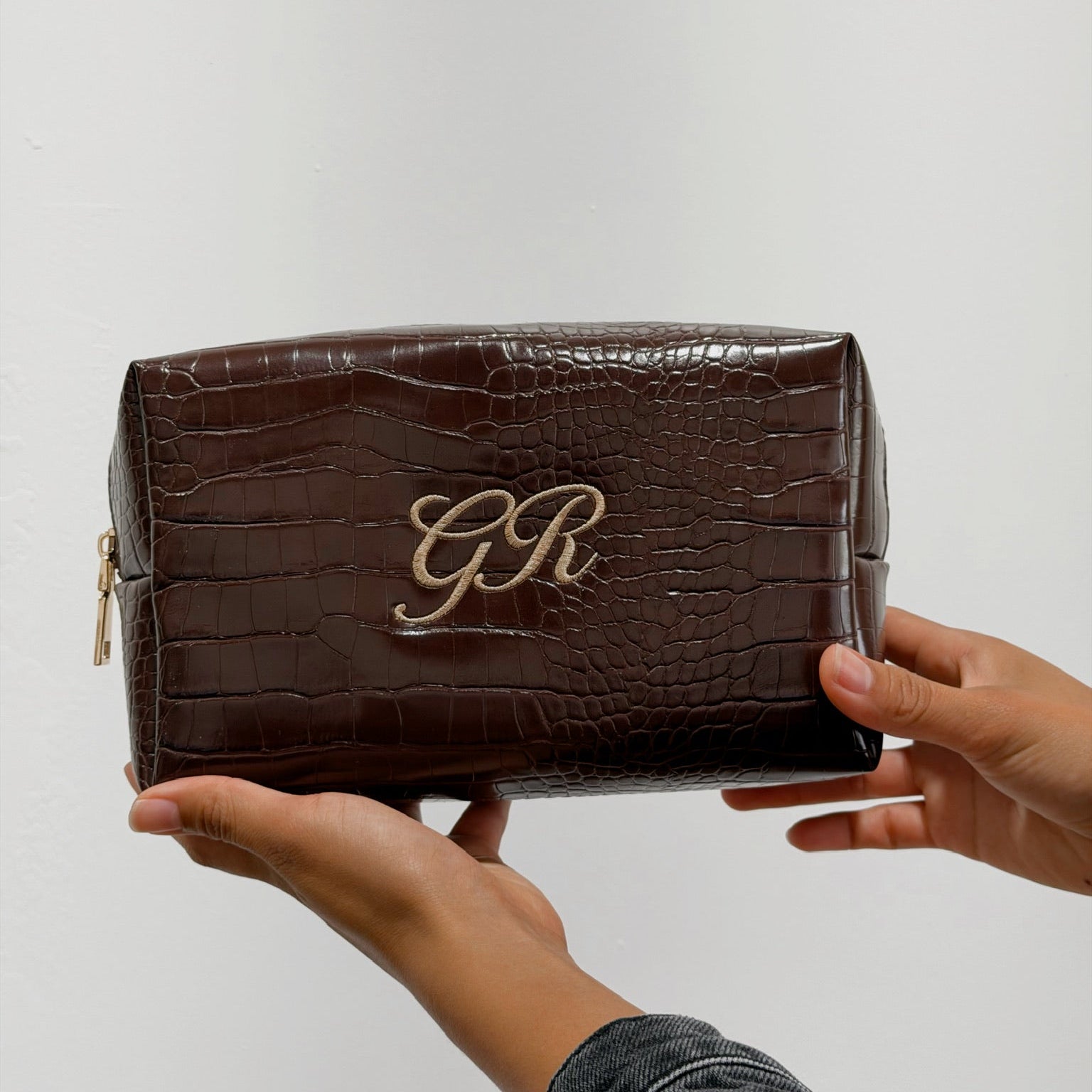 Faux Croc Pouch