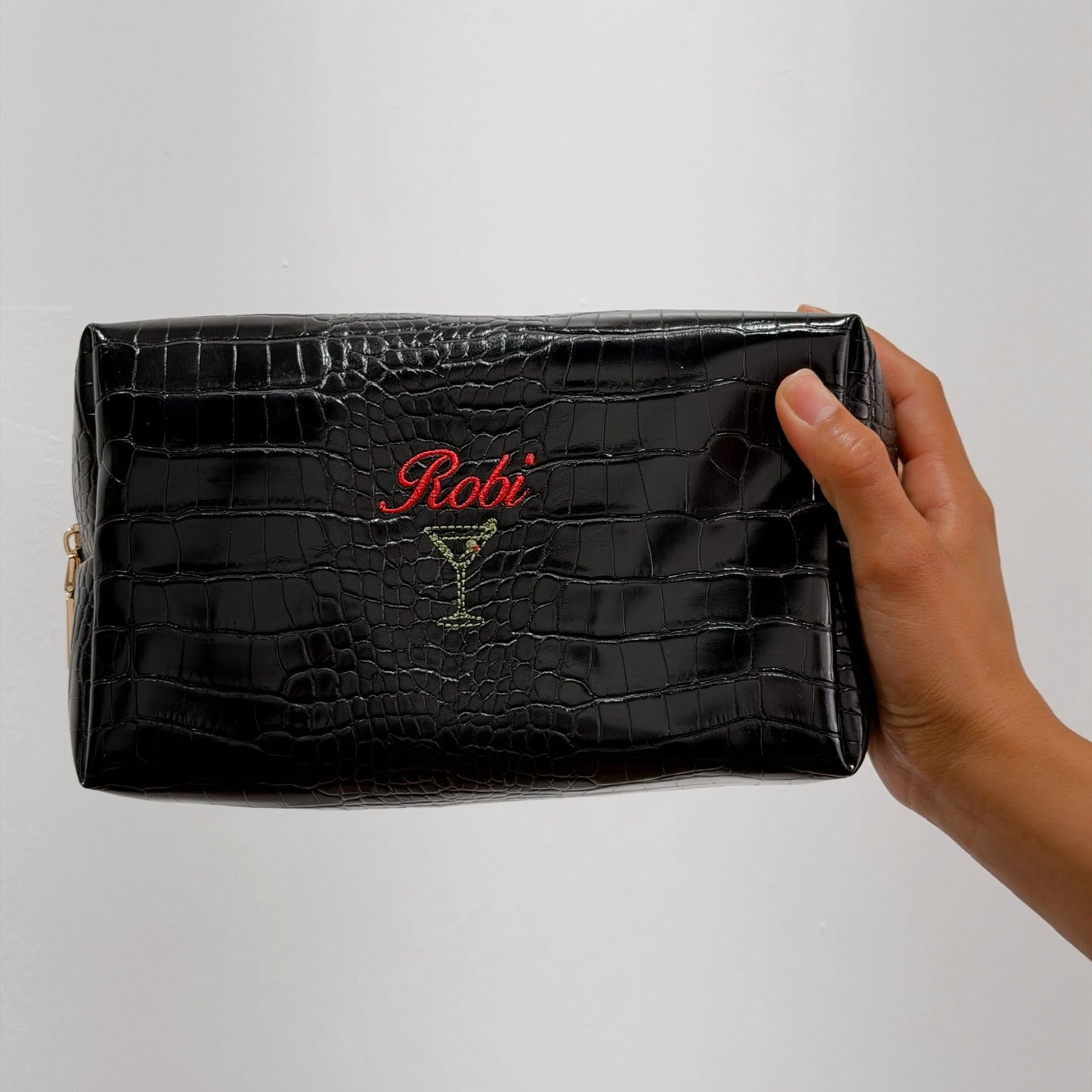 Faux Croc Pouch Customizable