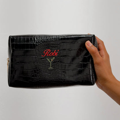 Faux Croc Pouch Customizable