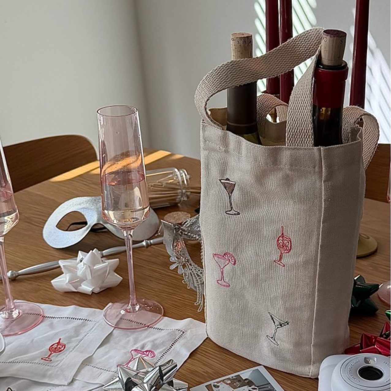 Cocktail Mix Wine Tote