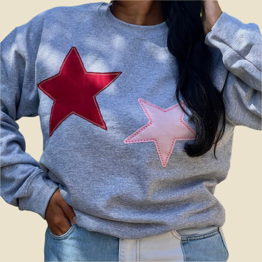 Star Patchwork Sweatshirt