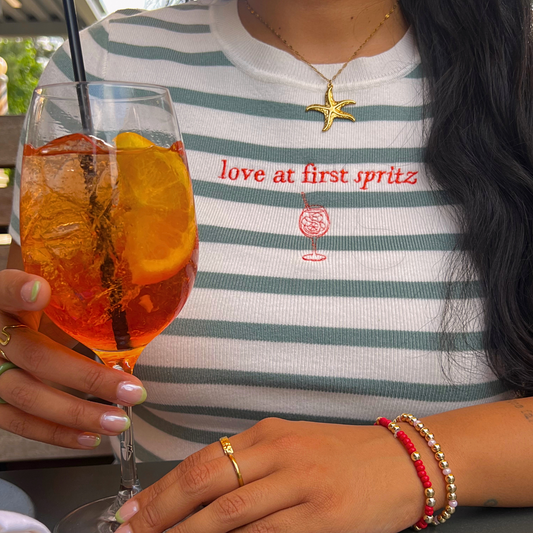 Love at First Spritz Striped Knit Top