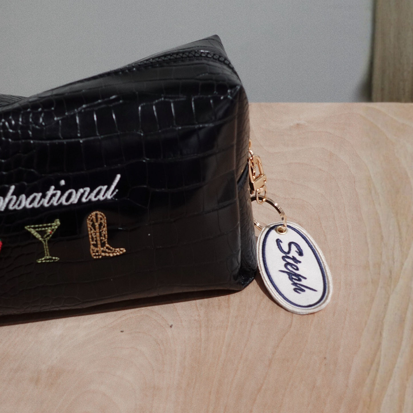 Retro Customizable Name Keytag