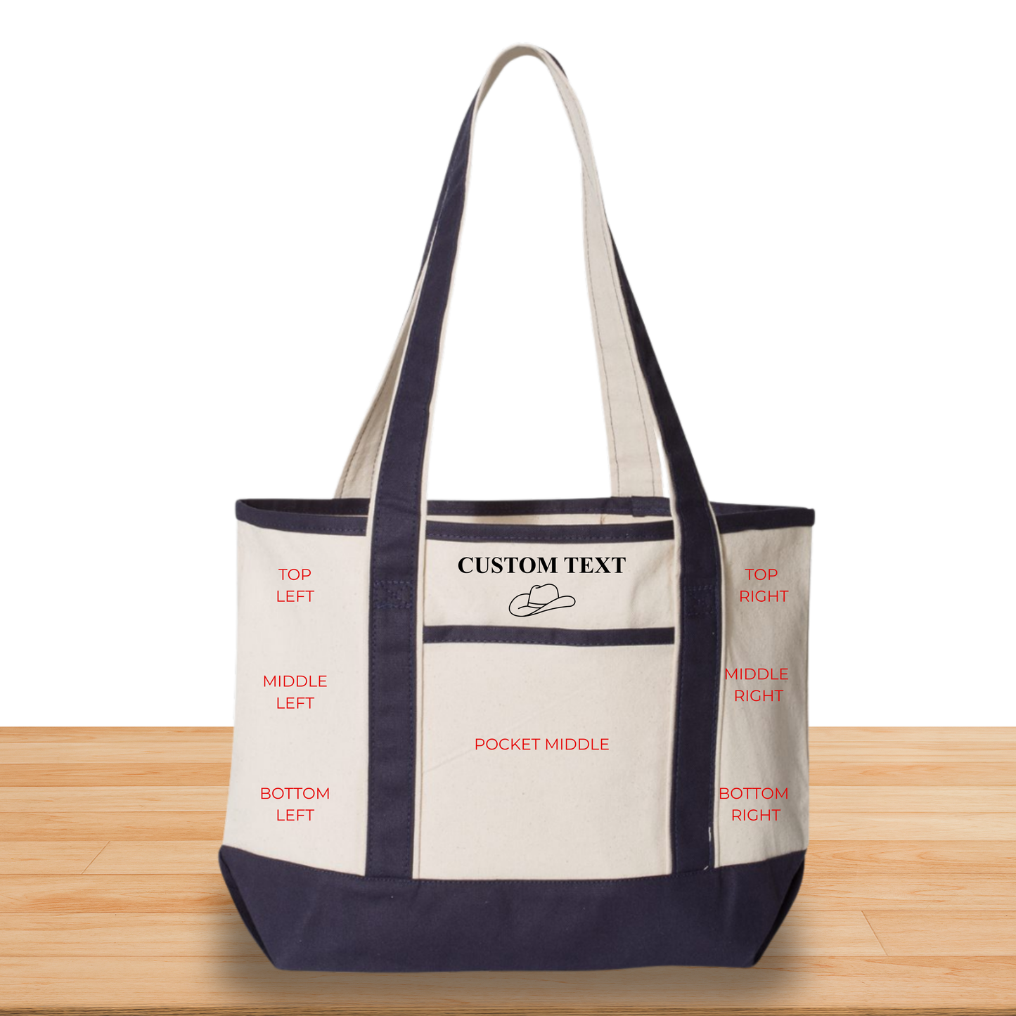 Jumbo Boat Tote Customizable